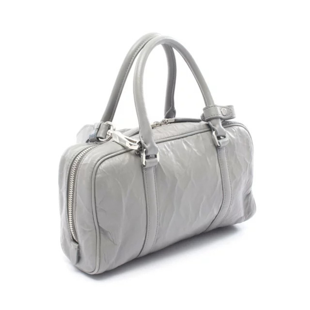 Prada Gray Handbag Leather Gray